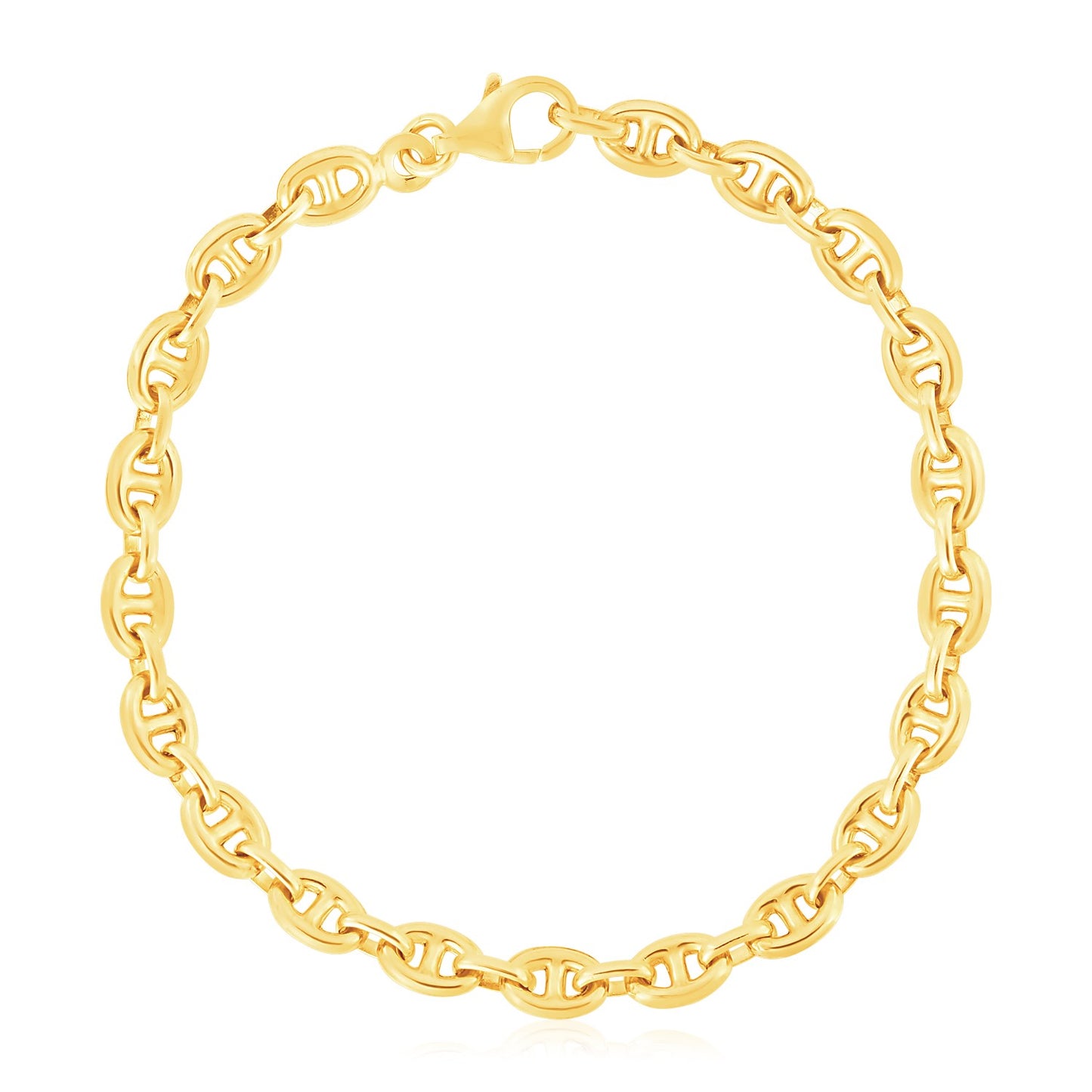 14k Yellow Gold High Polish Mariner Link Bracelet (5.40 mm)