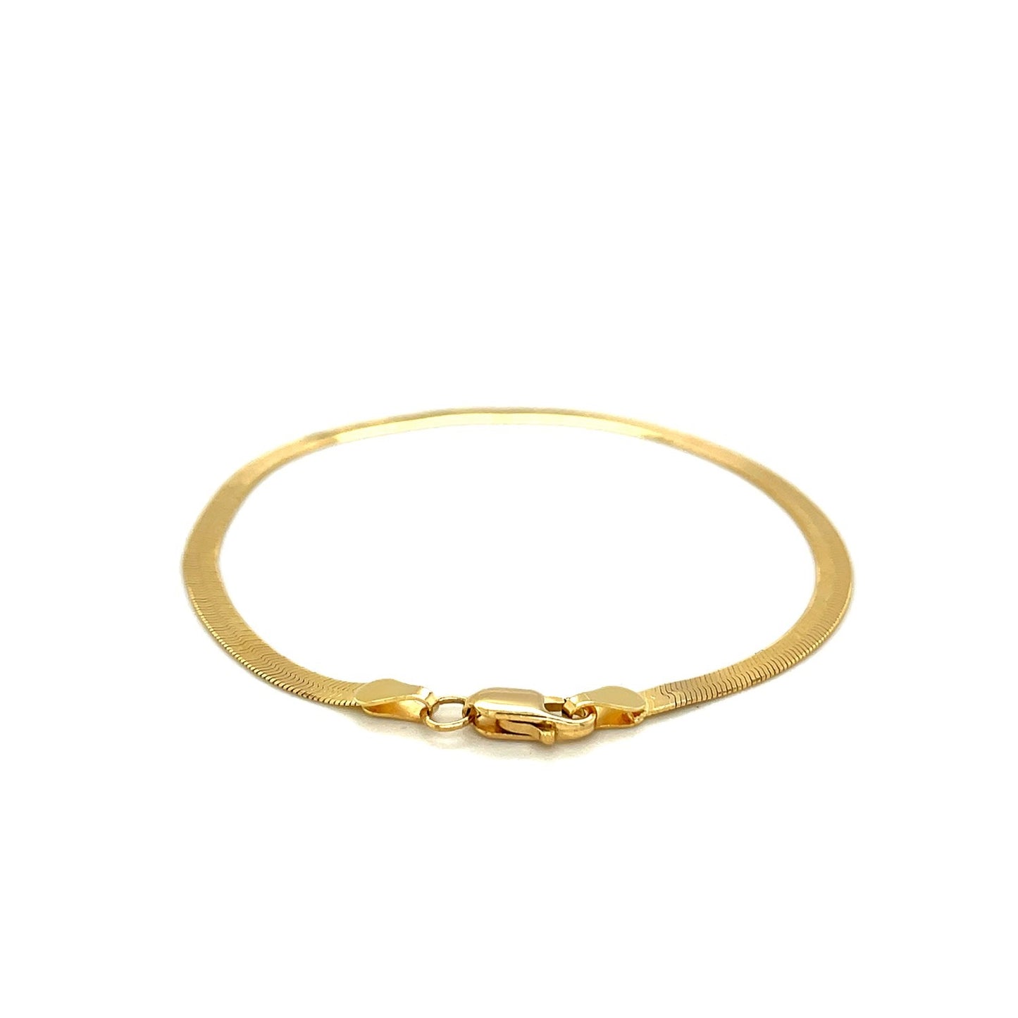 Imperial Herringbone Bracelet in 10k Yellow Gold (2.80 mm)