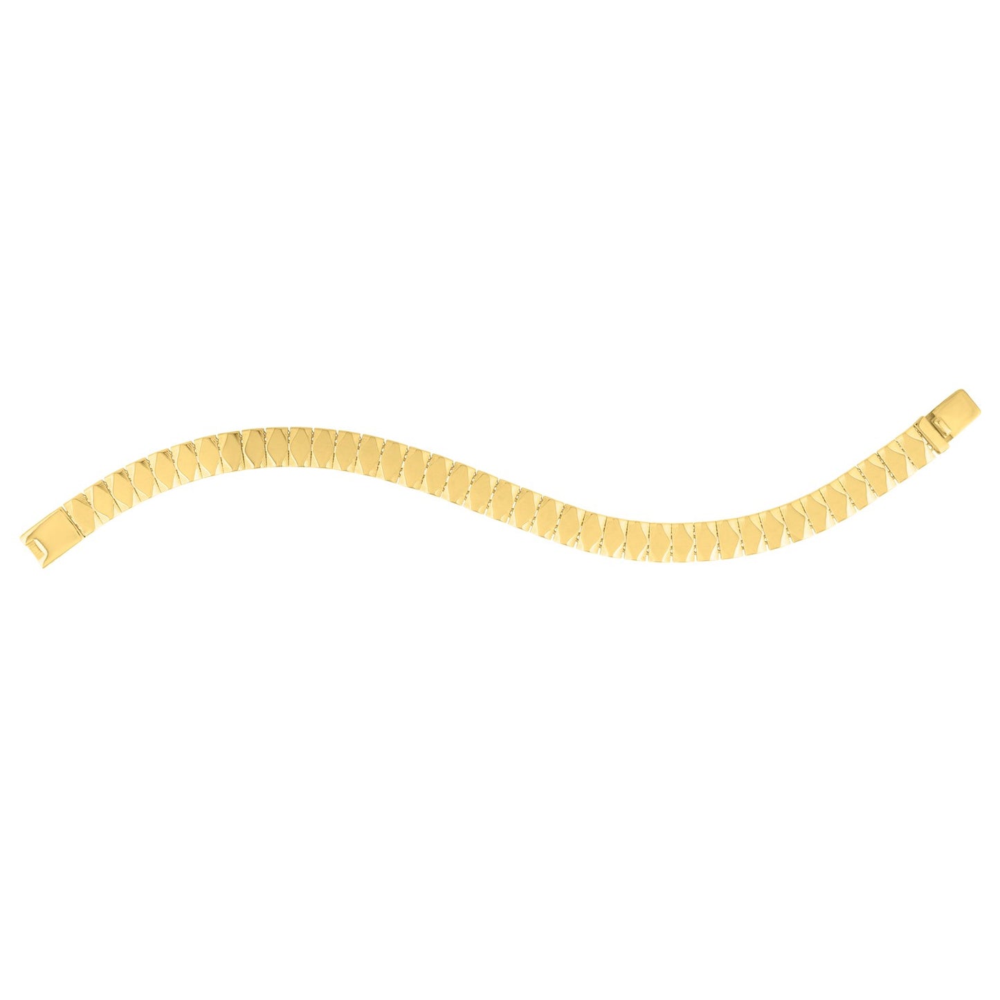 Geometric Tile Bracelet in 14K Yellow Gold (7.10 mm)
