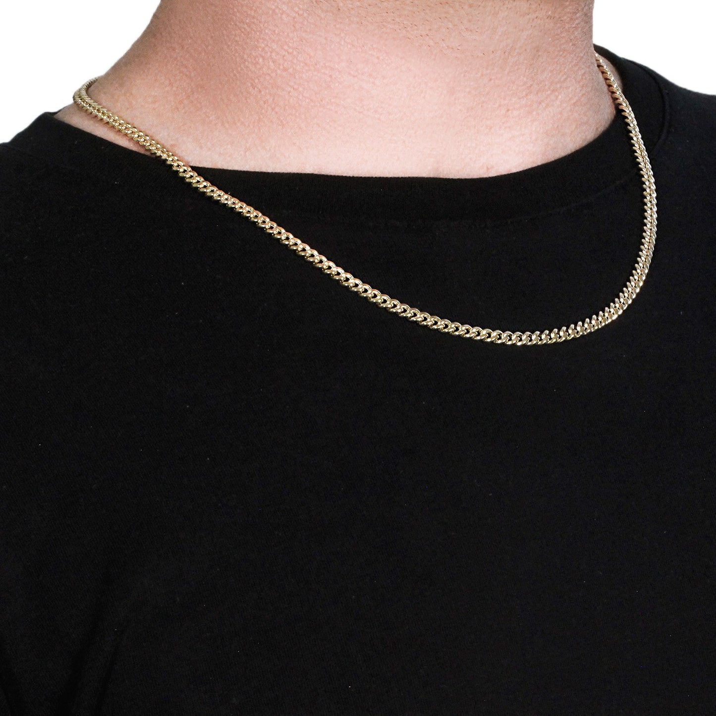 14k Yellow Gold Semi Solid Miami Cuban Chain (4.50 mm)