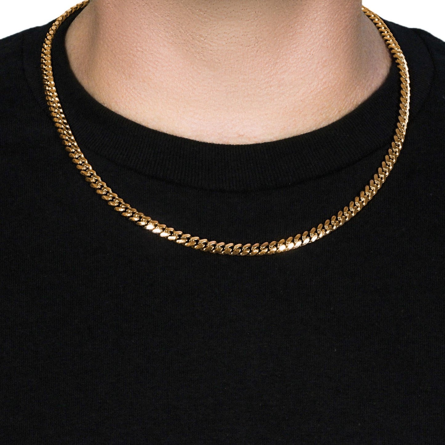 14k Yellow Gold Classic Miami Cuban Solid Chain (6.10 mm)