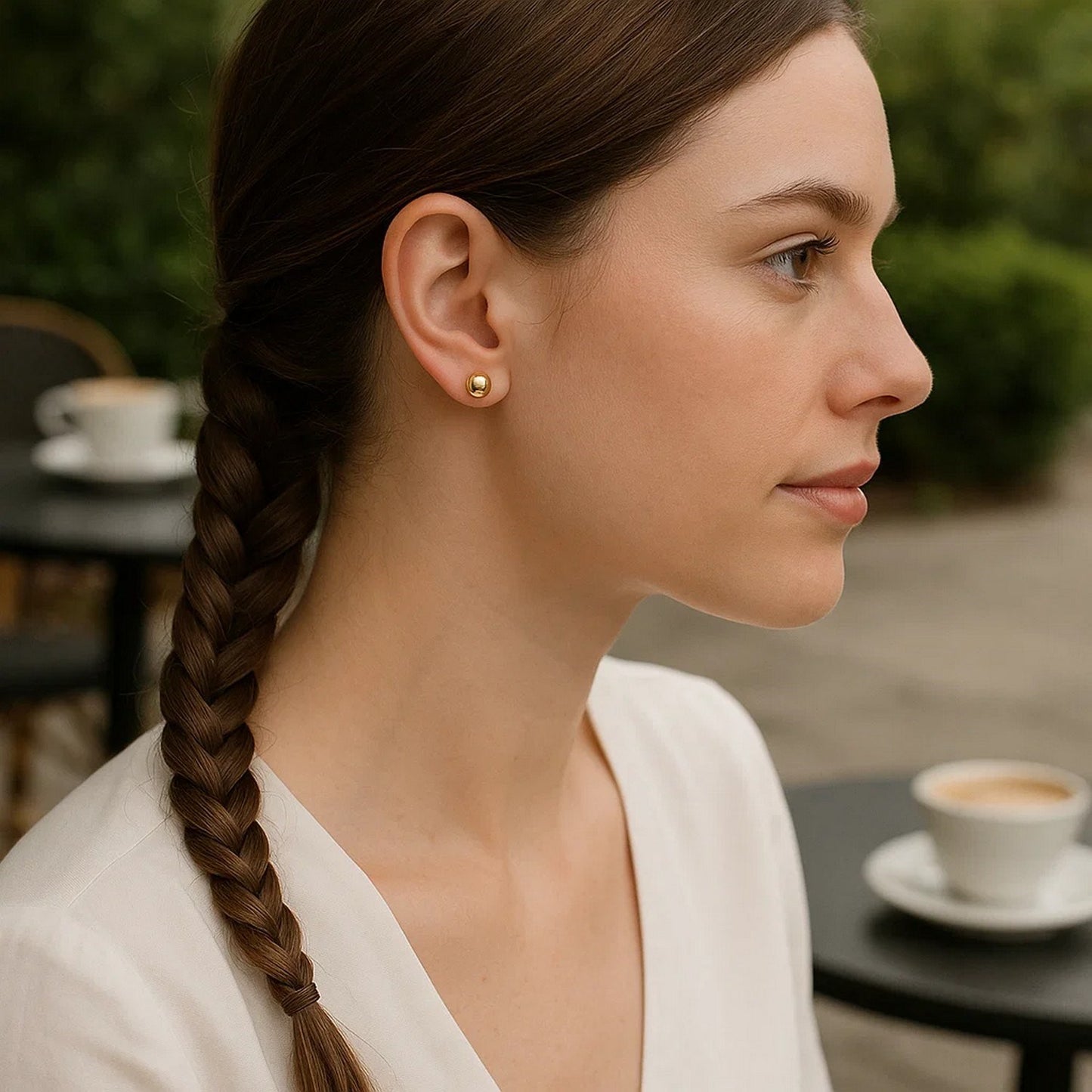 10k Yellow Gold Round Stud Earrings (5mm)