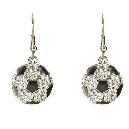 Trendy Diamond-Studded Baseball Earrings