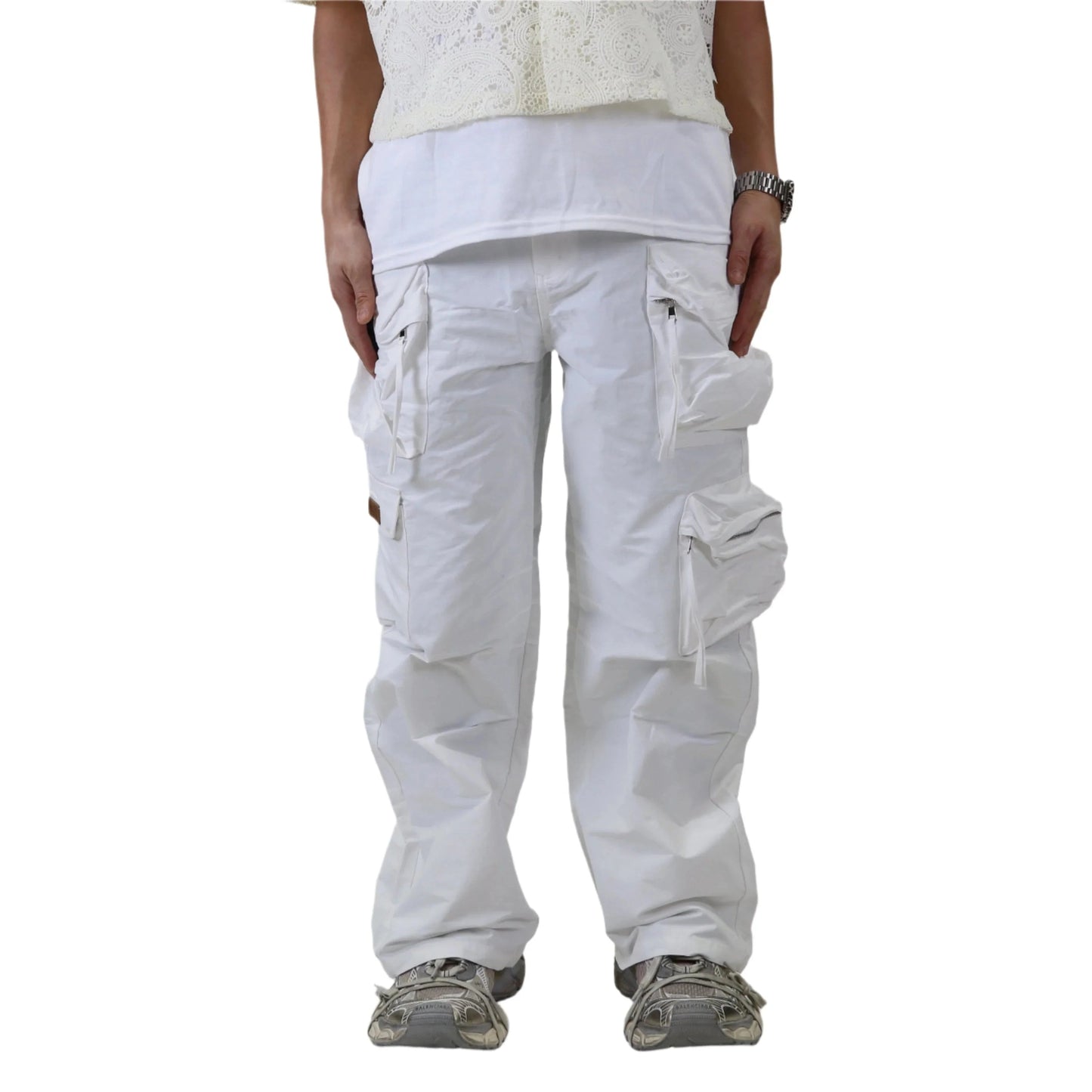 REVOL FINE TWILL NYLON BAGGY FIT CARGO PANTS
