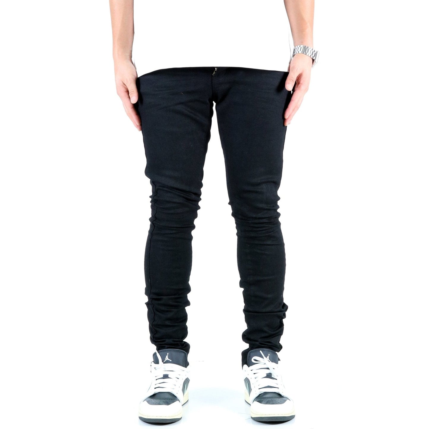 Men's Premium Wax Coated Skinny Denim Pants