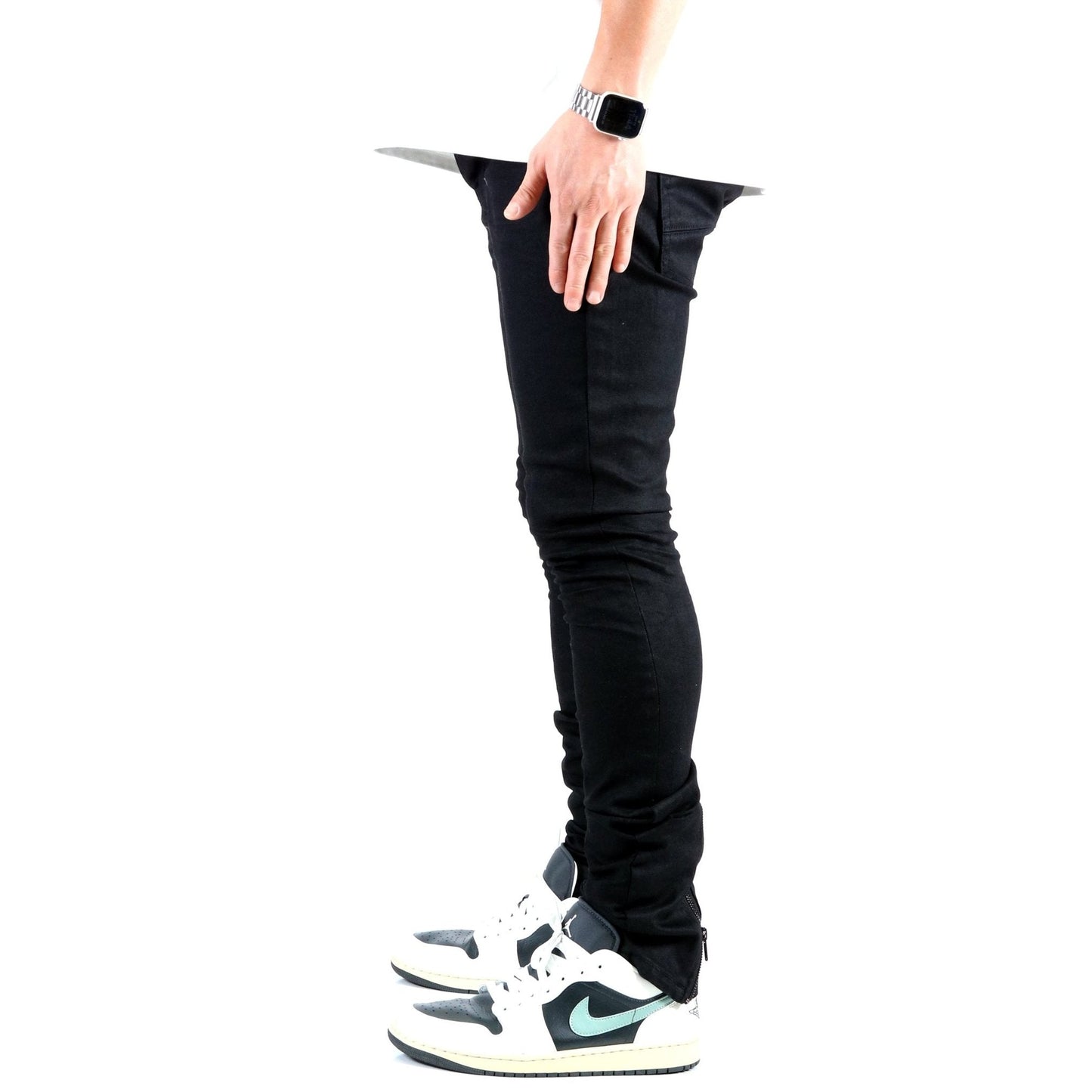 Men's Premium Wax Coated Skinny Denim Pants