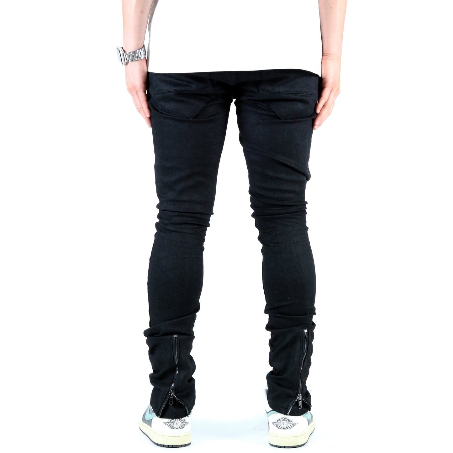 Men's Premium Wax Coated Skinny Denim Pants