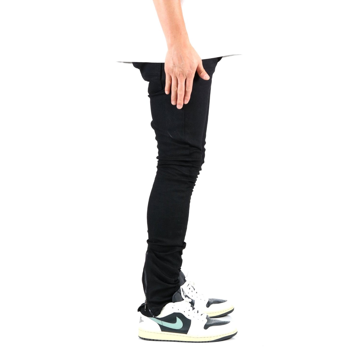 Men's Premium Wax Coated Skinny Denim Pants