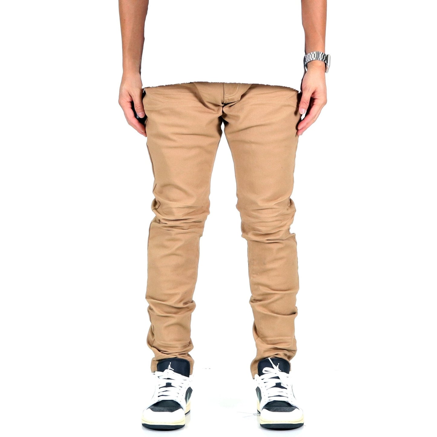 Men's Premium Wax Coated Skinny Denim Pants