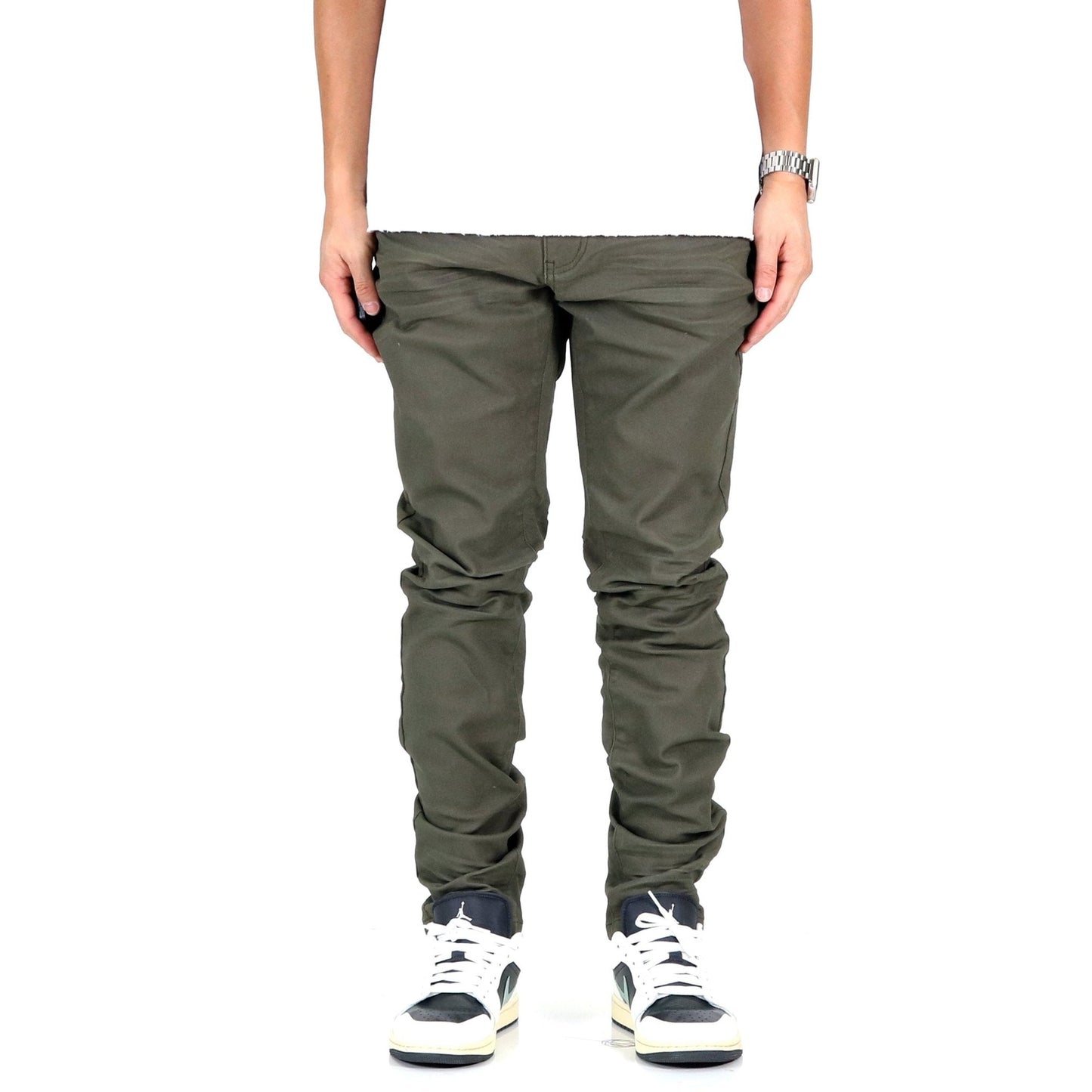 Men's Premium Wax Coated Skinny Denim Pants
