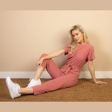 Tie Waist Relaxed Jumpsuit