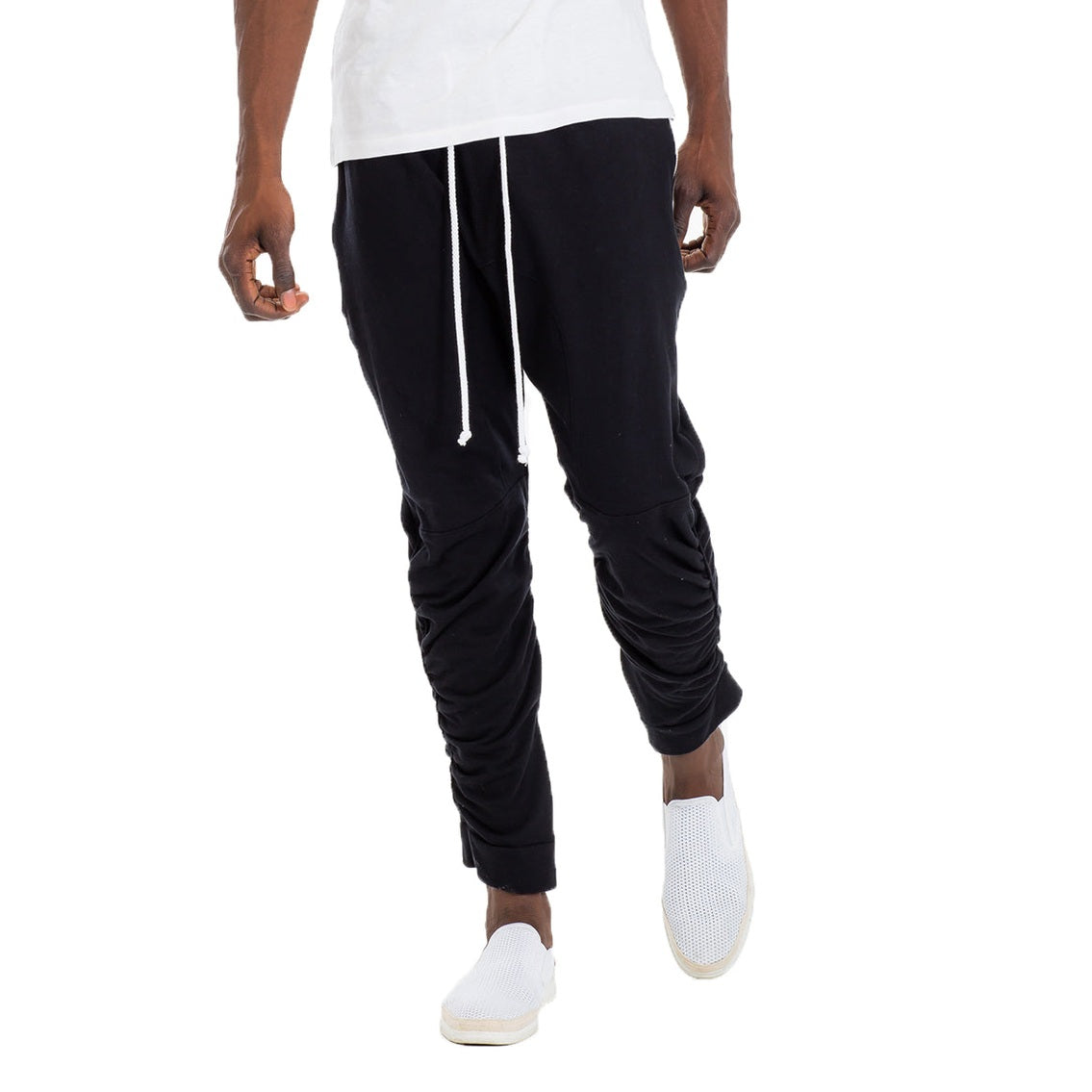 Gathered Cotton Sweats-1