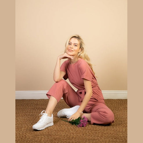 Tie Waist Relaxed Jumpsuit