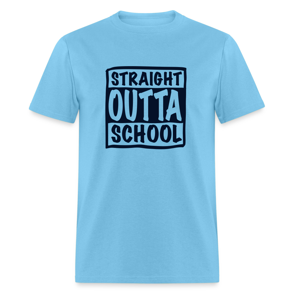 Straight Outta School Classic T-Shirt - aquatic blue