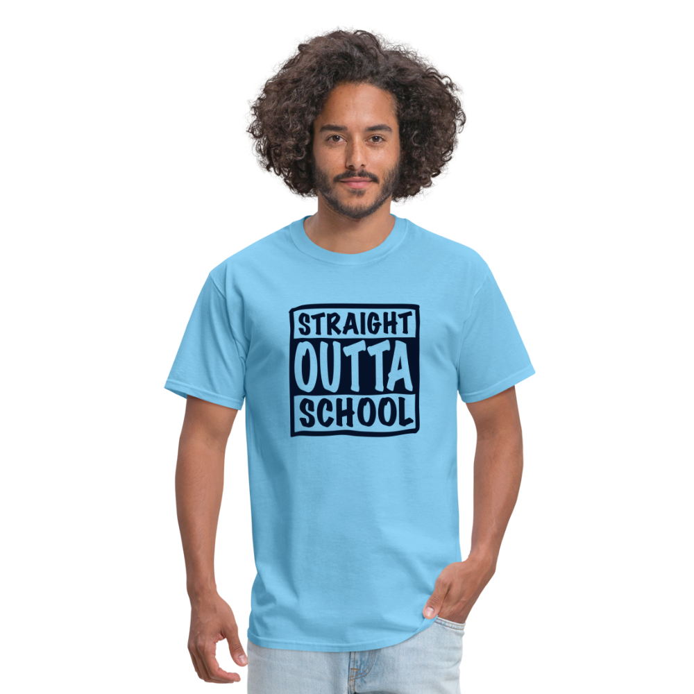 Straight Outta School Classic T-Shirt - aquatic blue