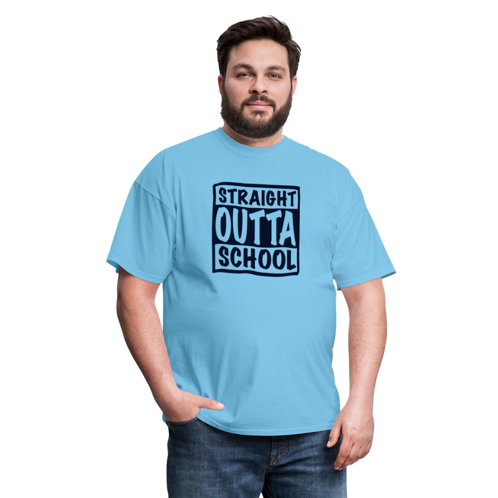 Straight Outta School Classic T-Shirt - aquatic blue