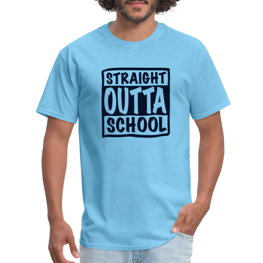 Straight Outta School Classic T-Shirt - aquatic blue
