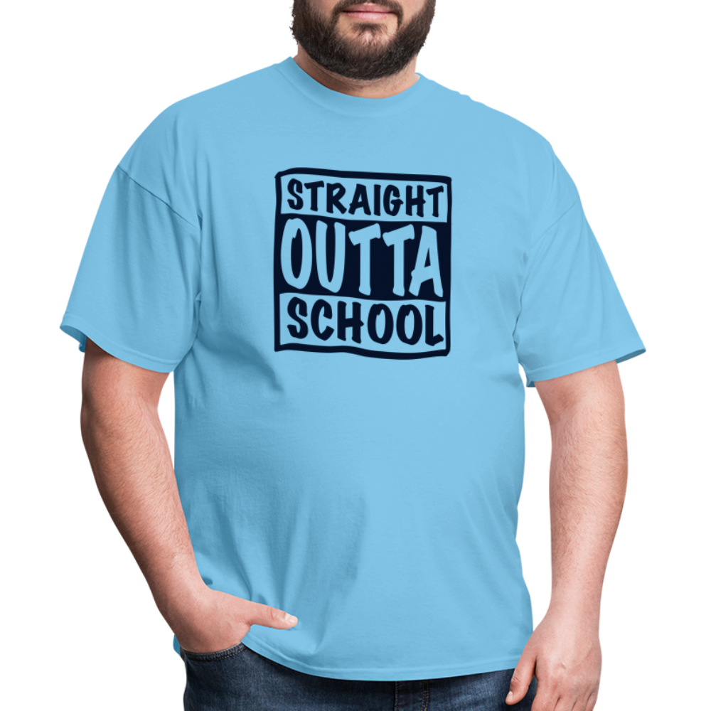 Straight Outta School Classic T-Shirt - aquatic blue
