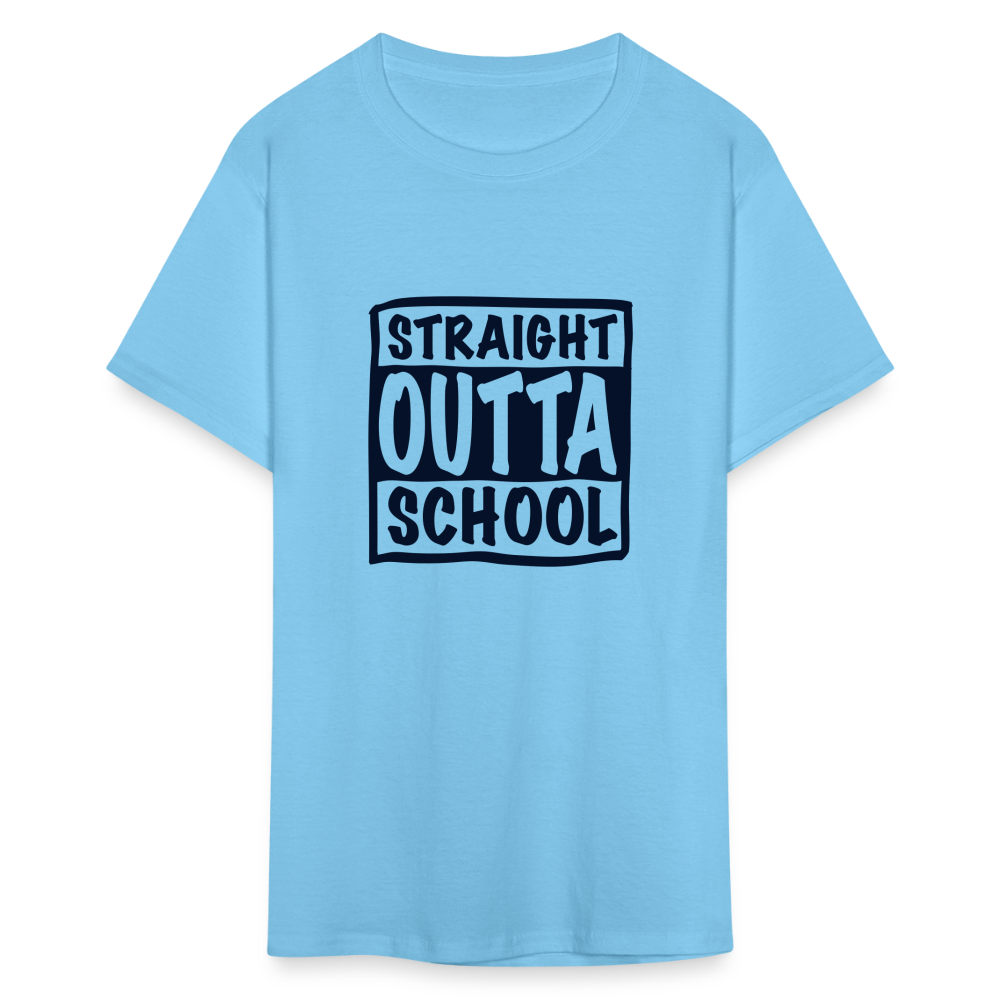 Straight Outta School Classic T-Shirt - aquatic blue
