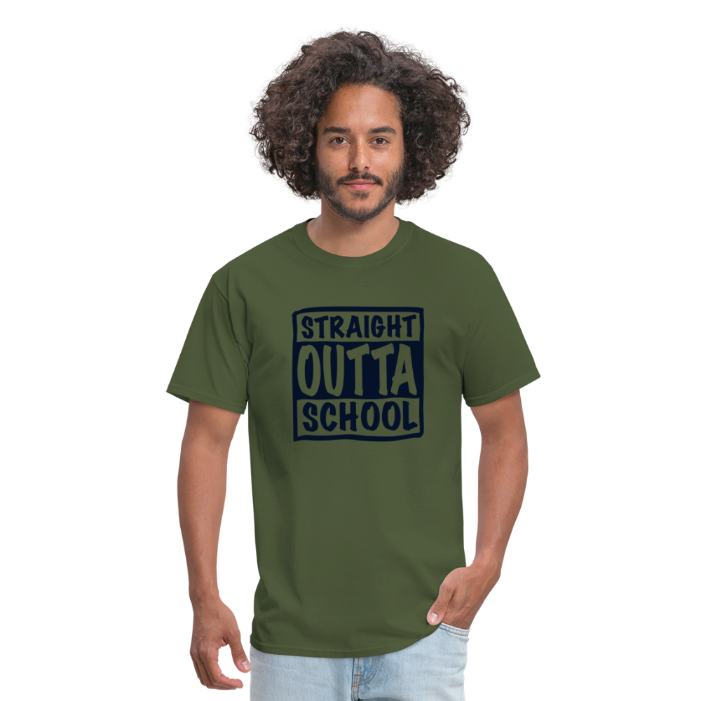 Straight Outta School Classic T-Shirt - military green