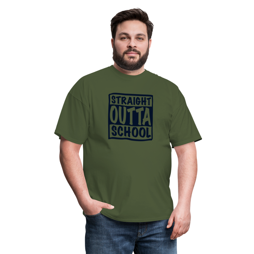 Straight Outta School Classic T-Shirt - military green