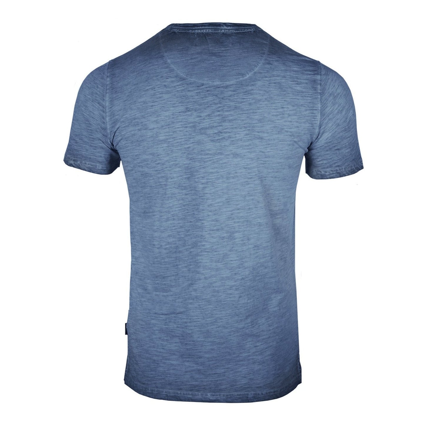 Men's Short Sleeve Crew Neck Oil Wash Vintage Button Henley T-Shirt