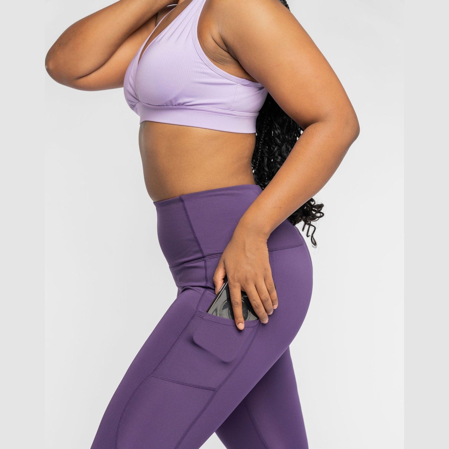 Hi Five Pocketed High-Waist Legging – Purple Craze