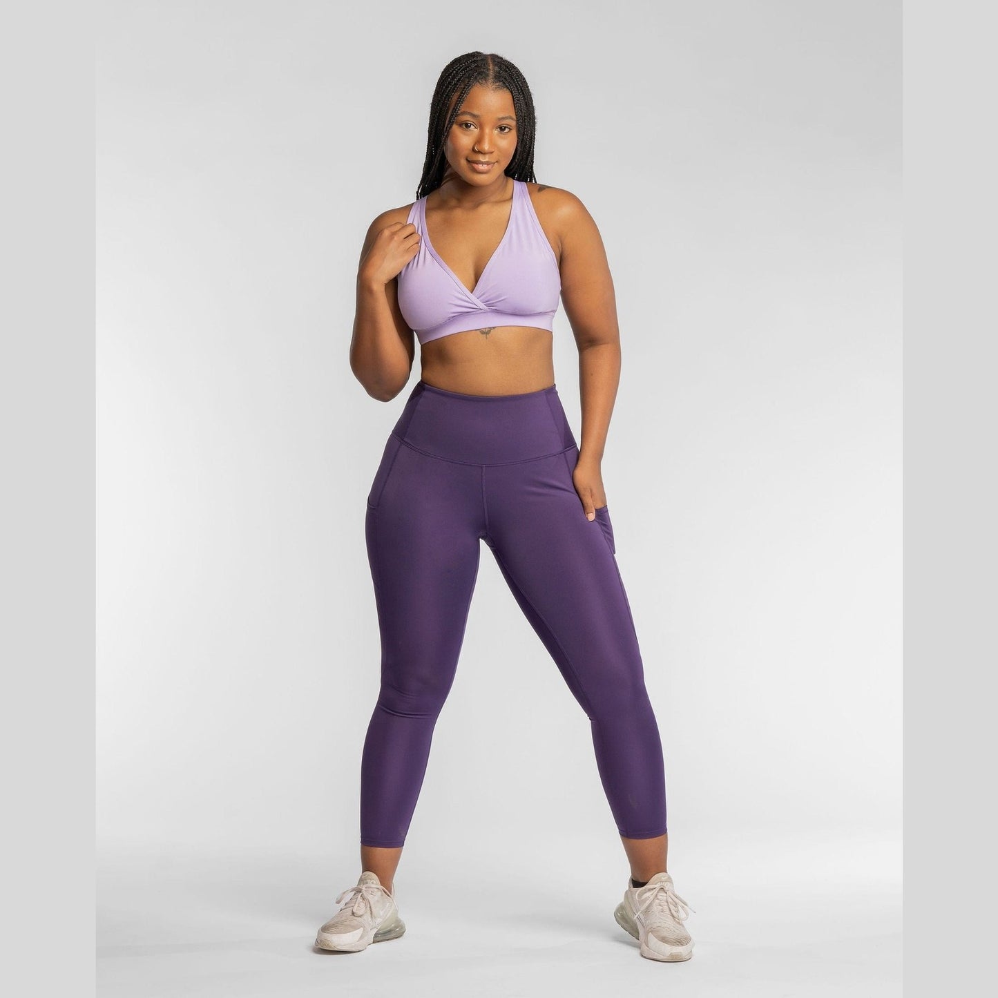 Hi Five Pocketed High-Waist Legging – Purple Craze