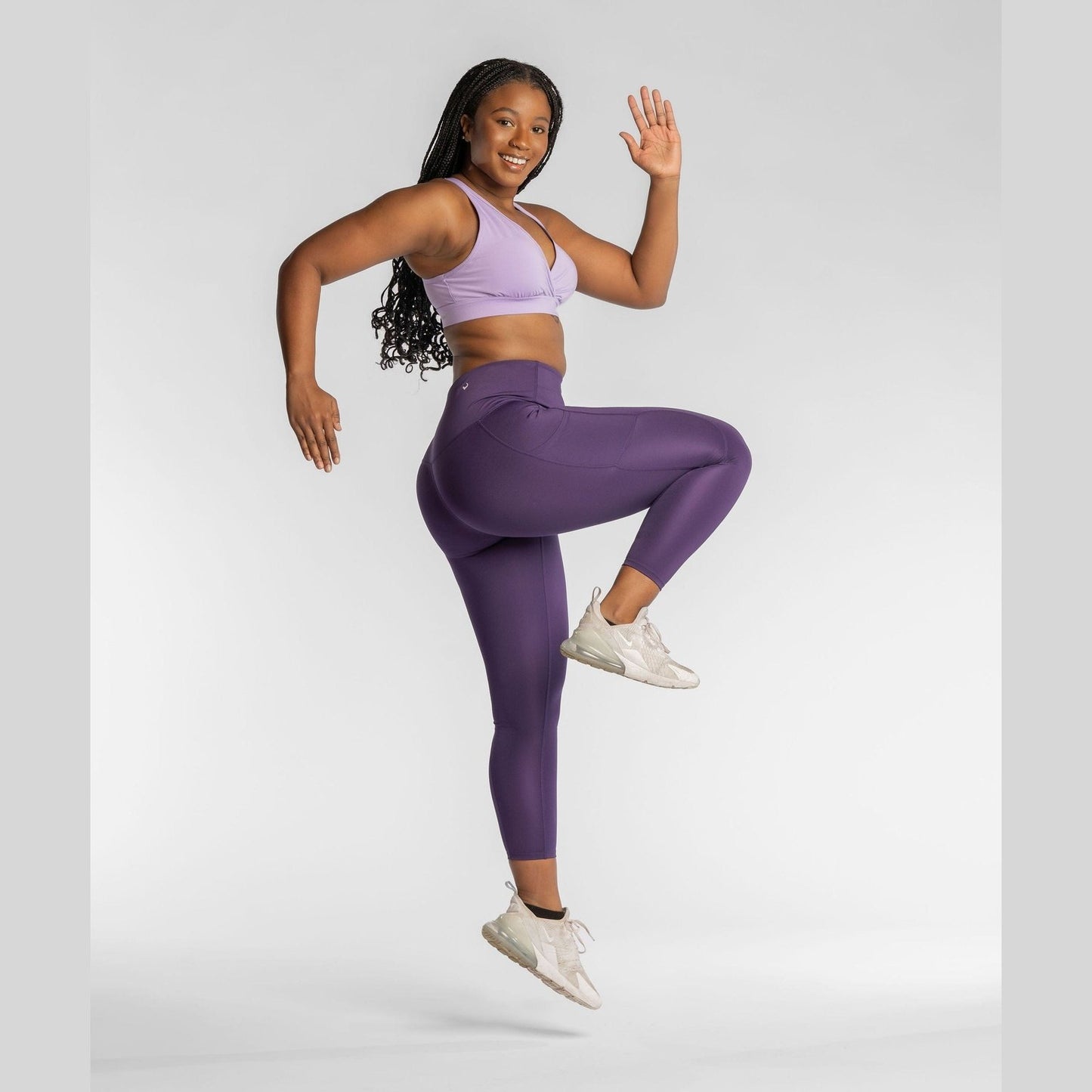 Hi Five Pocketed High-Waist Legging – Purple Craze