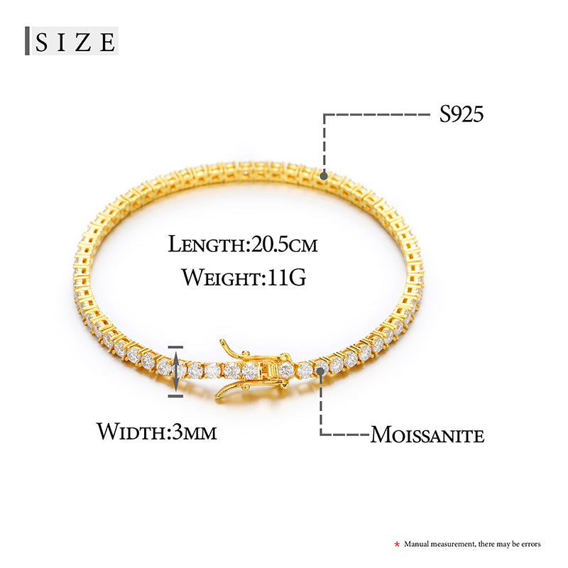 VVS Moissanite Diamond Tennis Bracelet
