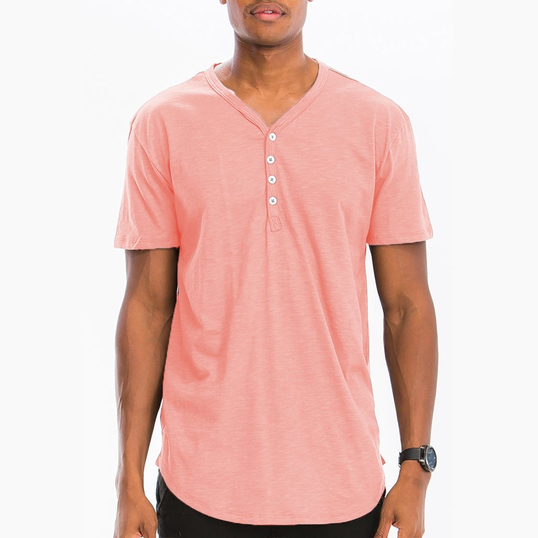 Henley Scallop Tee