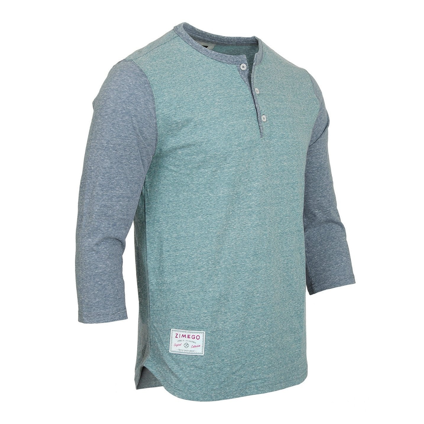 Men's 3/4 Sleeve Baseball Retro Henley – Casual Athletic Button Crewneck Shirts