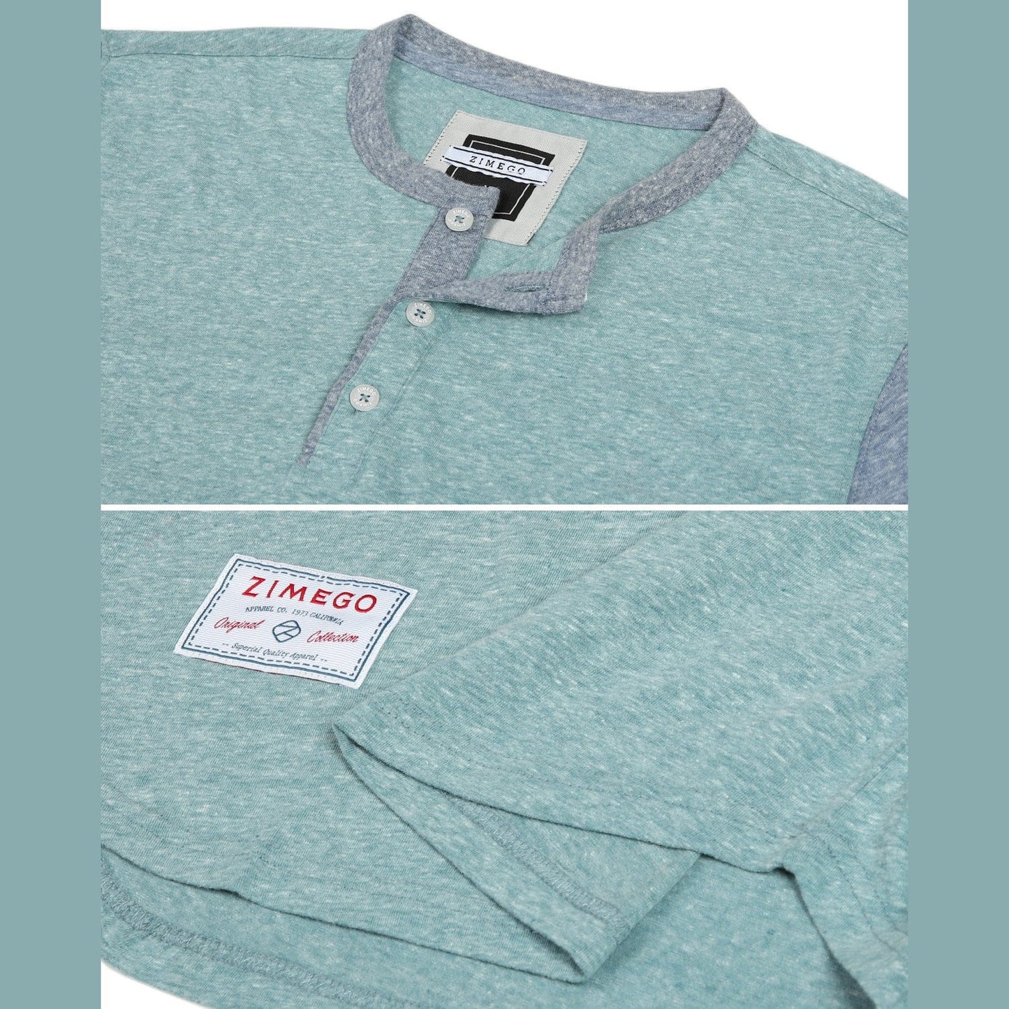 Men's 3/4 Sleeve Baseball Retro Henley – Casual Athletic Button Crewneck Shirts