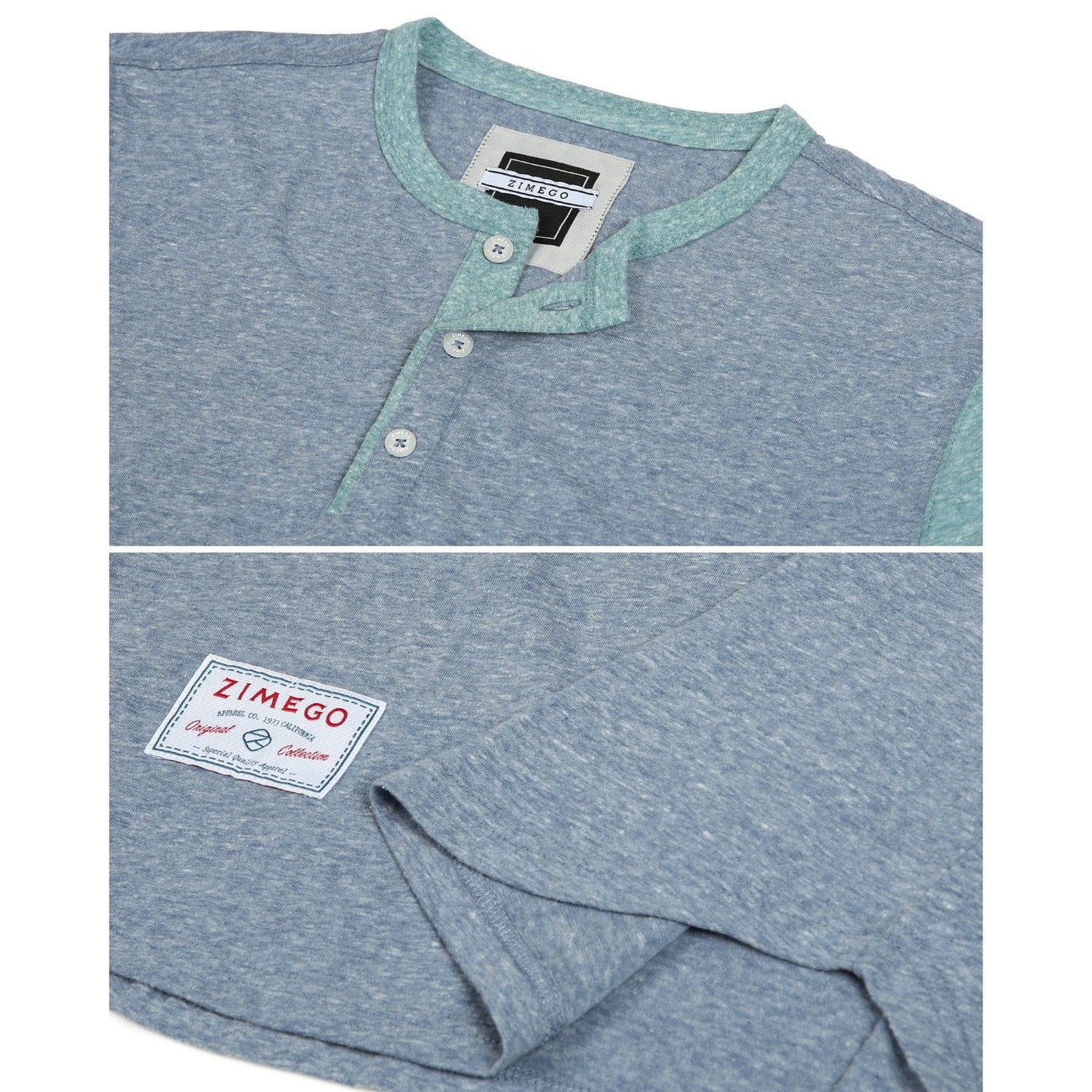 Men's 3/4 Sleeve Baseball Retro Henley – Casual Athletic Button Crewneck Shirts