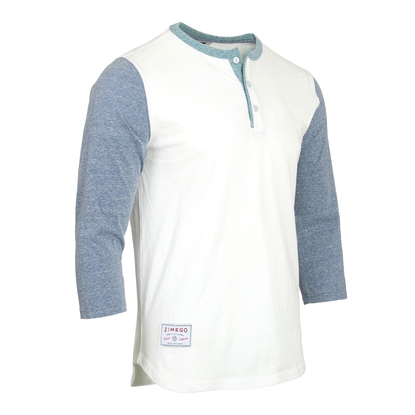 Men's 3/4 Sleeve Baseball Retro Henley – Casual Athletic Button Crewneck Shirts