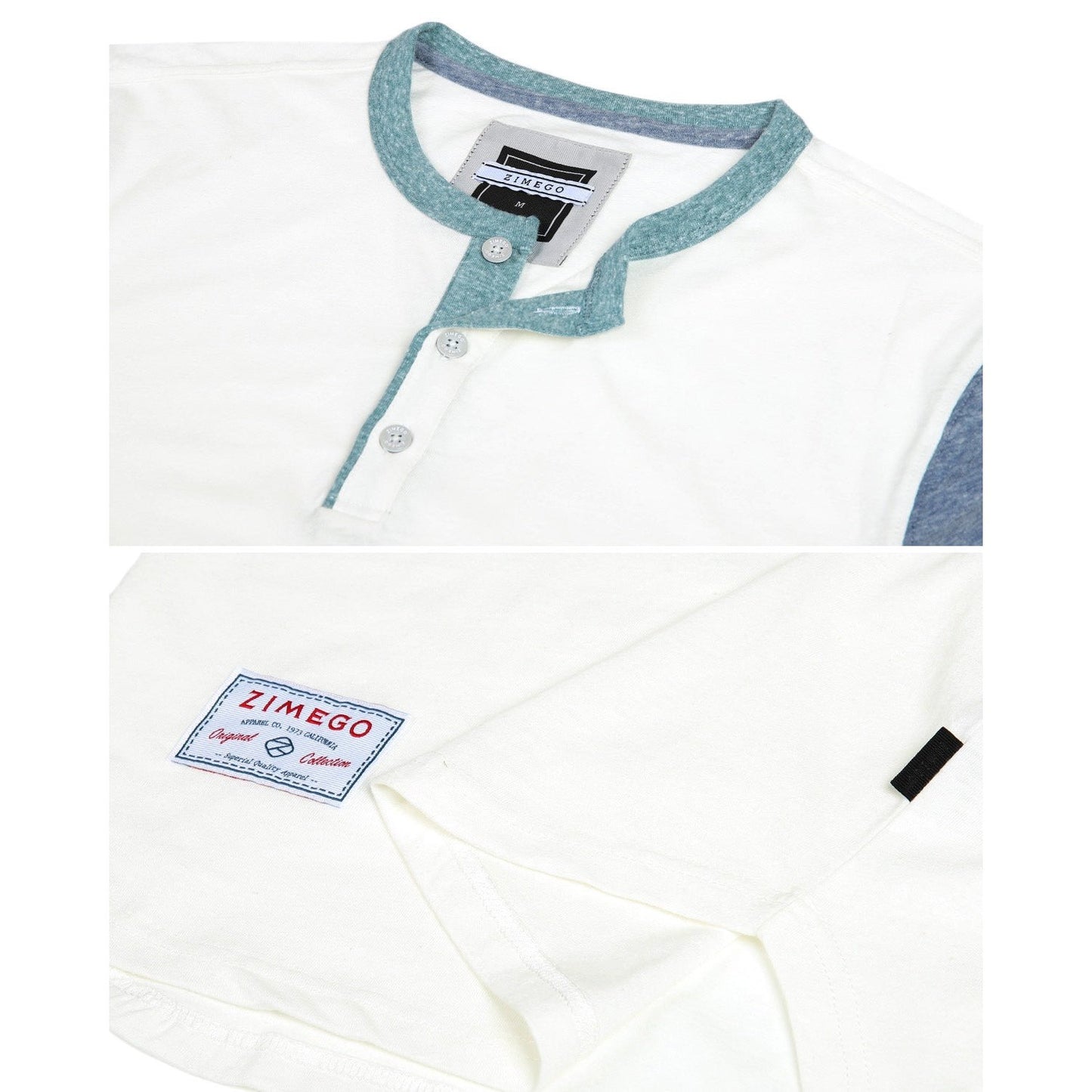 Men's 3/4 Sleeve Baseball Retro Henley – Casual Athletic Button Crewneck Shirts