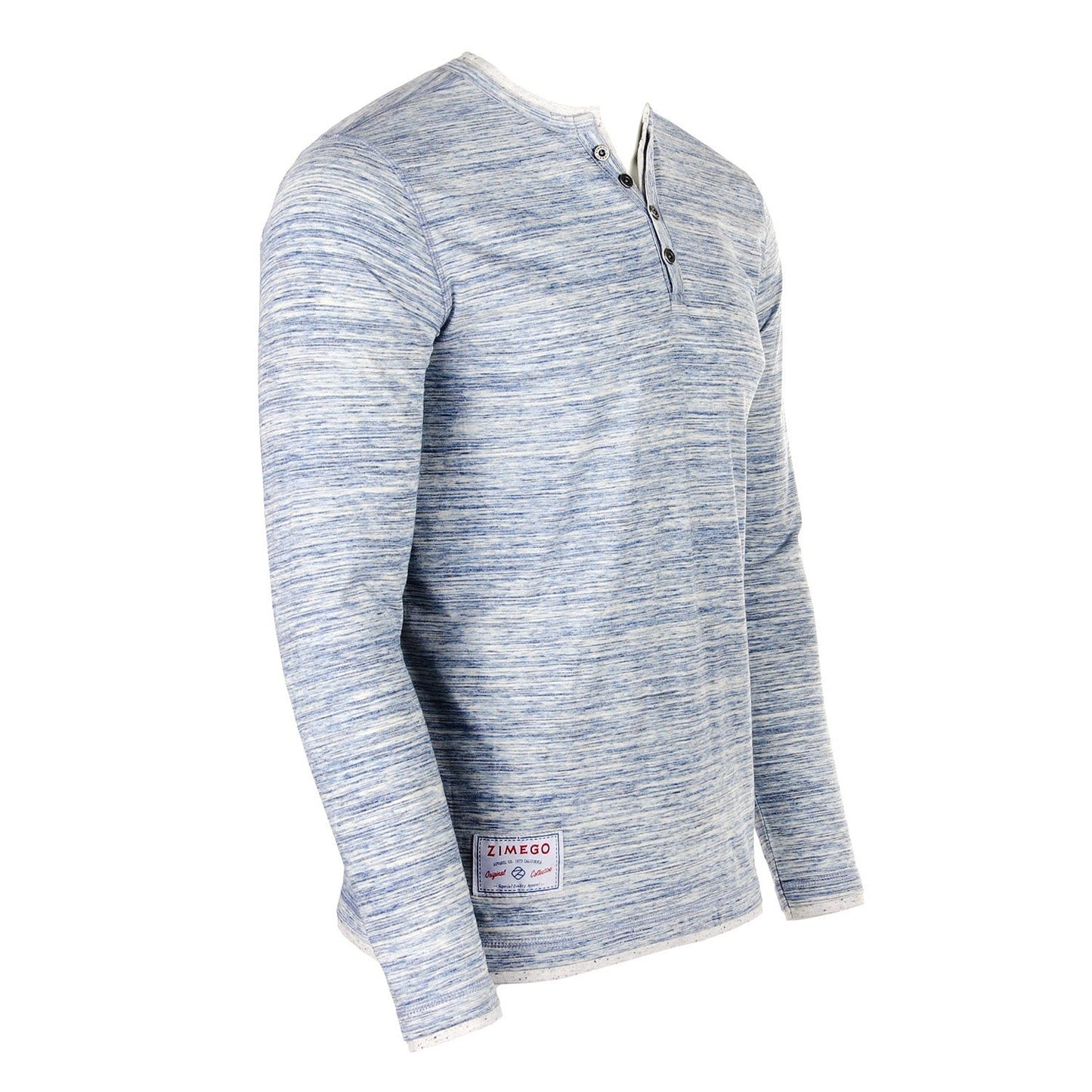 Men's Long Sleeve Double Layered Y-Neck Fashion Henley - ZGLS247