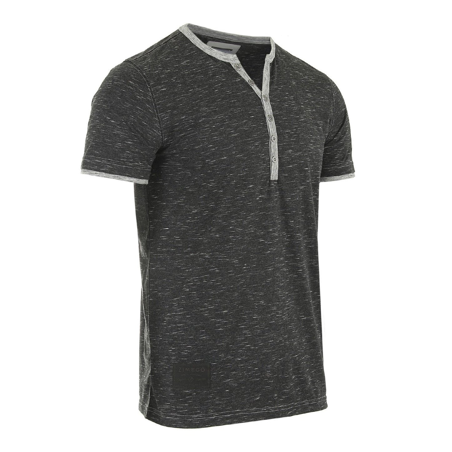 Short Sleeve Contrast Neck and Hem Active Casual T-Shirt
