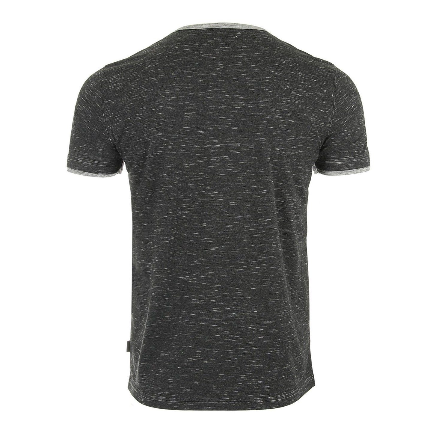 Short Sleeve Contrast Neck and Hem Active Casual T-Shirt