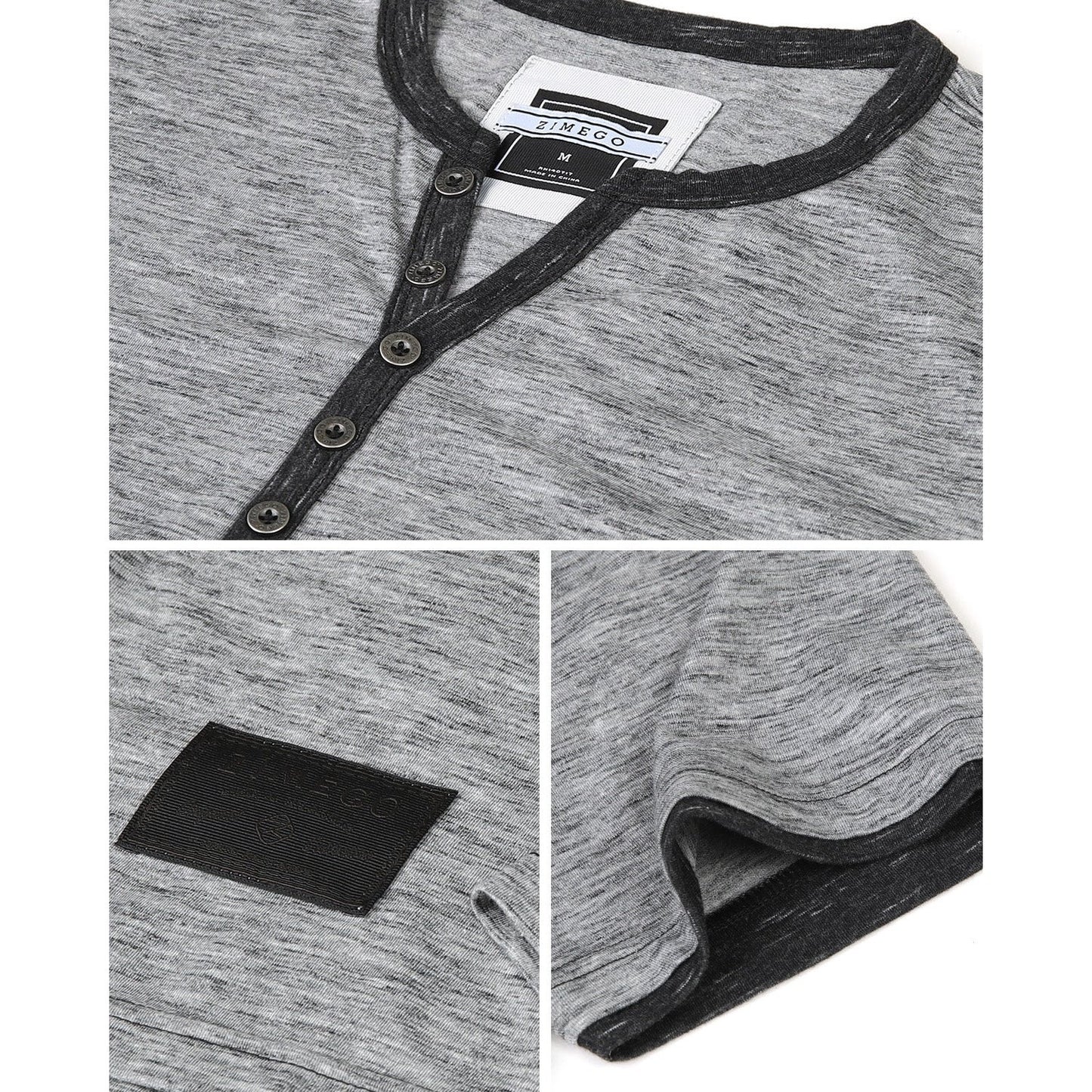 Short Sleeve Contrast Neck and Hem Active Casual T-Shirt
