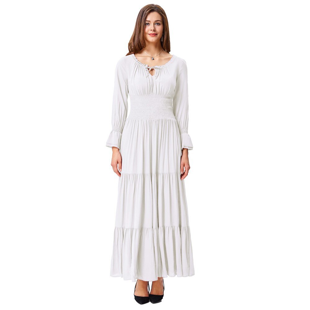 Long Sleeve Comfortable Rayon Renaissance Dress