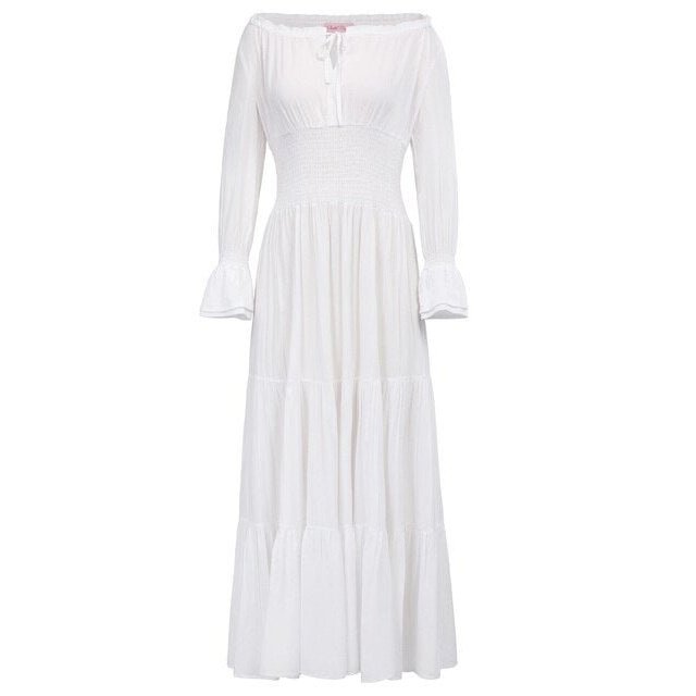 Long Sleeve Comfortable Rayon Renaissance Dress