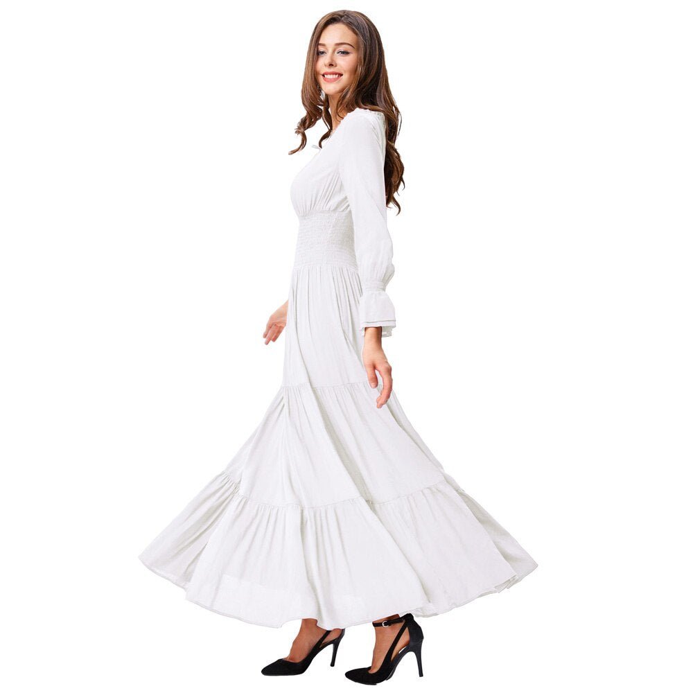 Long Sleeve Comfortable Rayon Renaissance Dress