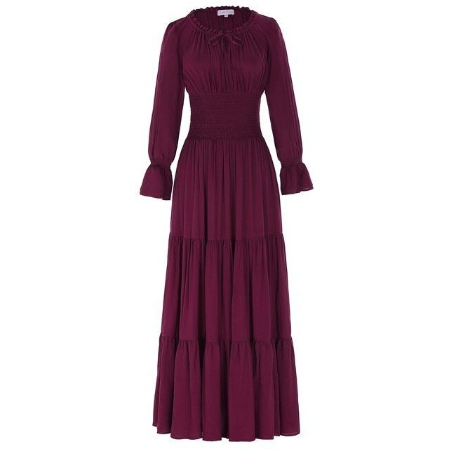 Long Sleeve Comfortable Rayon Renaissance Dress