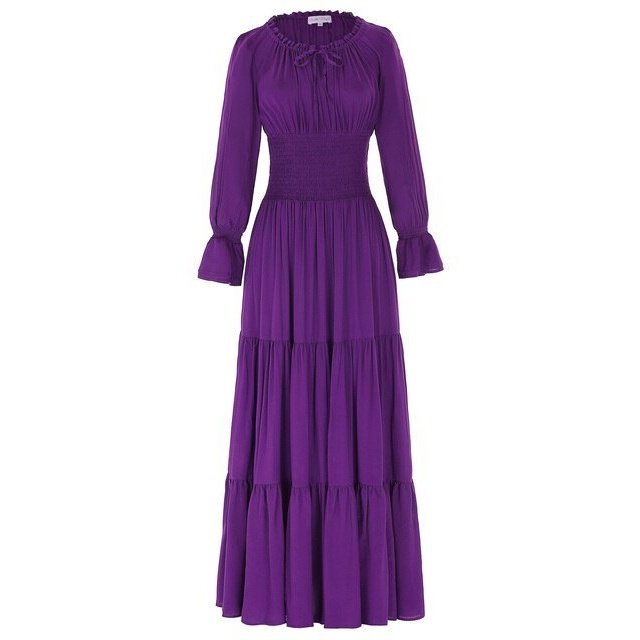 Long Sleeve Comfortable Rayon Renaissance Dress
