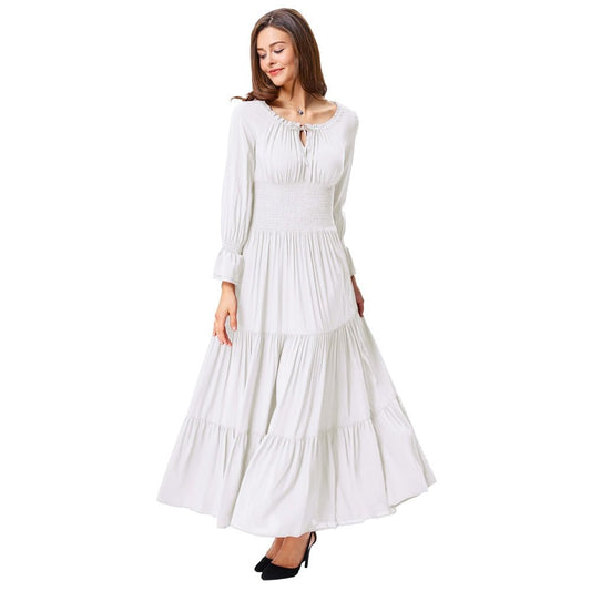 Long Sleeve Comfortable Rayon Renaissance Dress