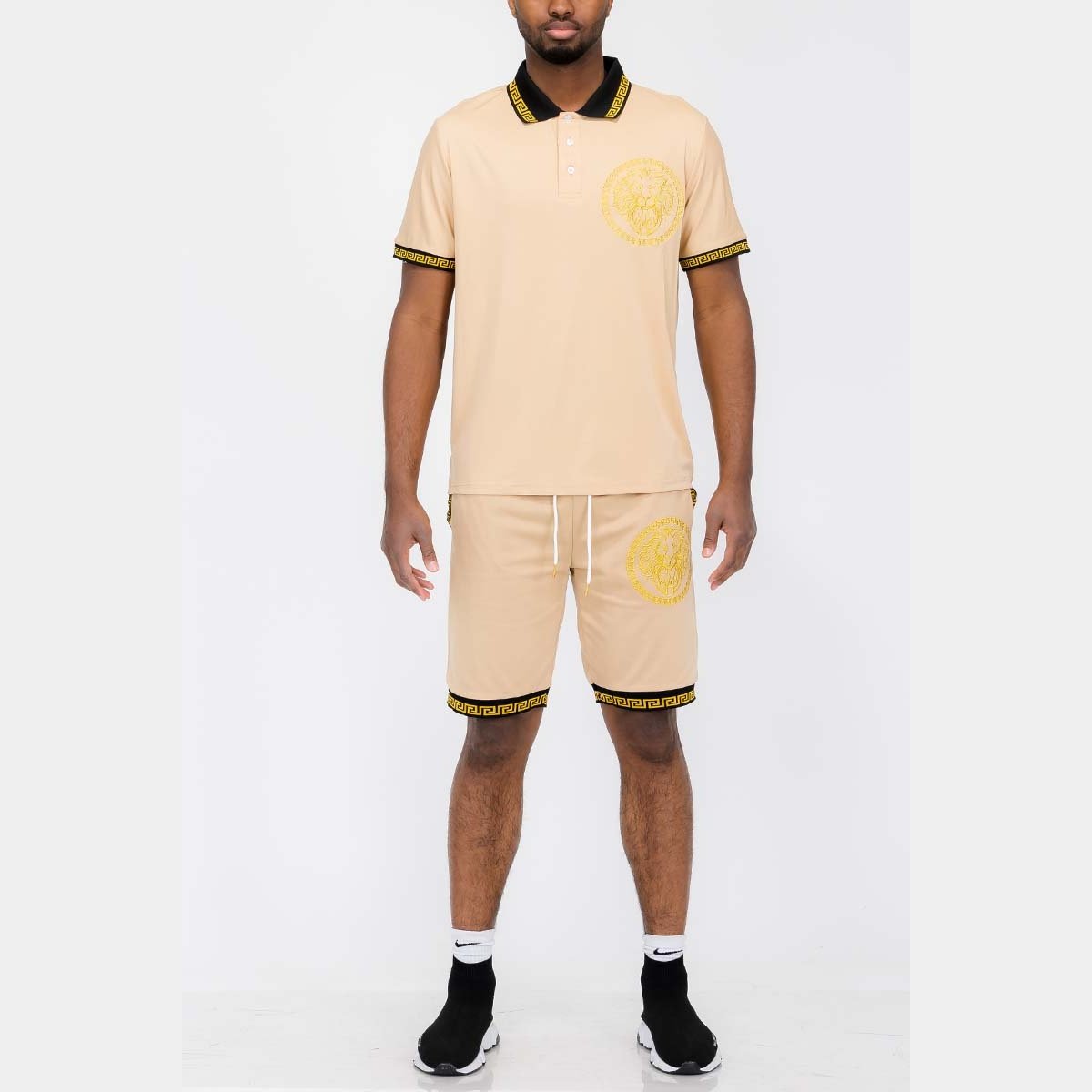 Lion Head Polo Short Set