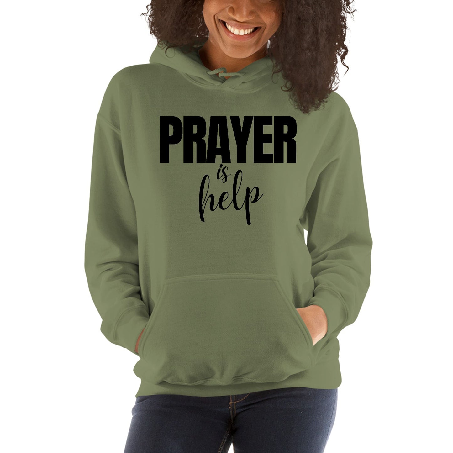 Womens Hoodie Say It Soul - Prayer Is Help, Inspirational Quotes,