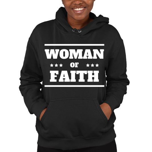 Womens Long Sleeve Hoodie Woman Of Faith Christian Inspiration