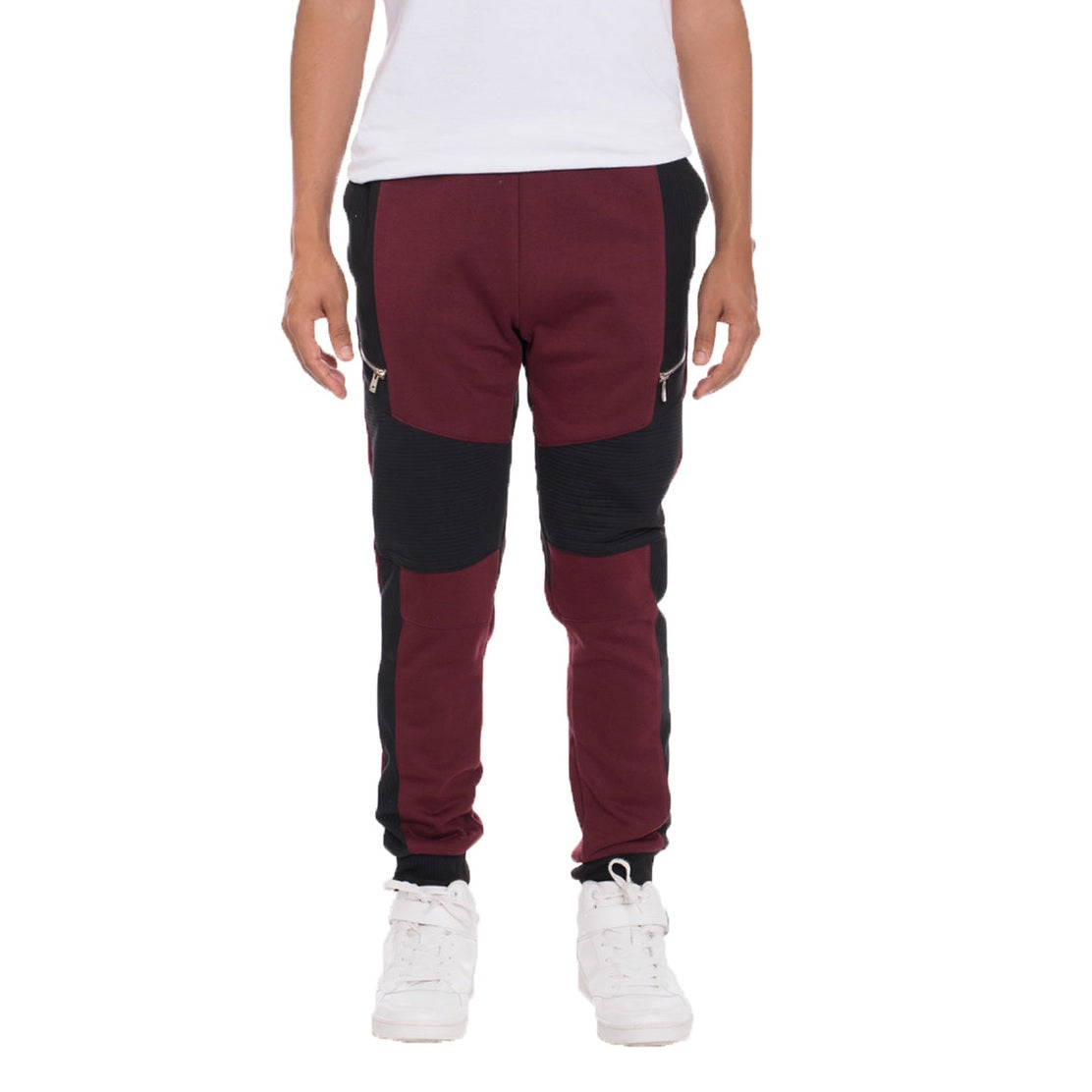 Faux Zip Moto Sweats-5